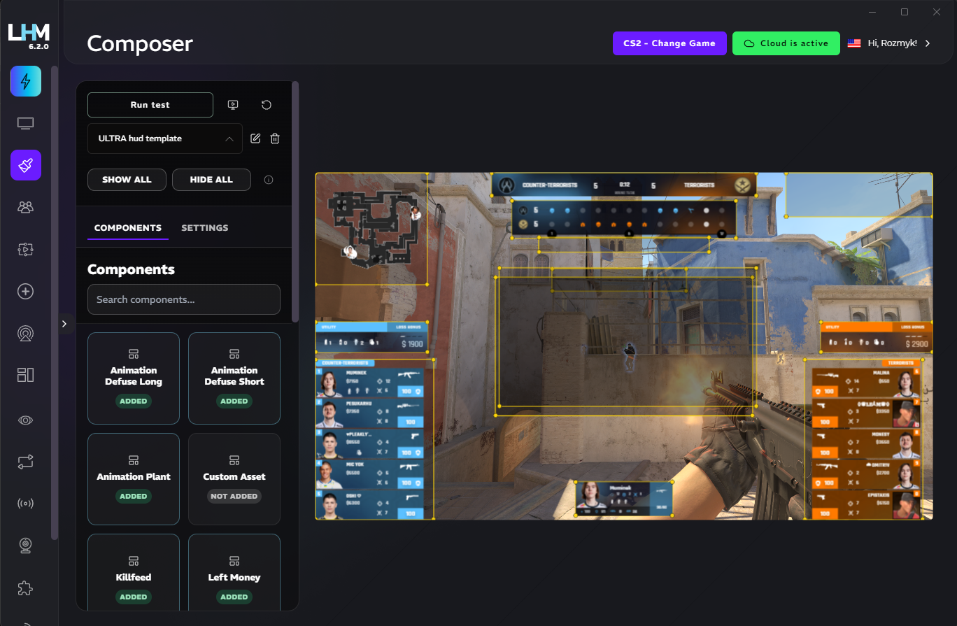 HUD Composer components